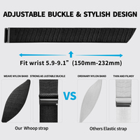 HUANLONG Pièces de rechange Biceps Stripe Strap Luxe Nylon 22mm Confortable Fashion Sport Watch Strap Band pour Whoop 4.0