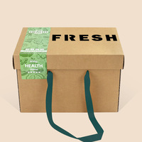 Boîte de kit de culture de boîte de champignon frais de champignon de carton ondulé avec la boîte d'emballage de recyclage de pulpe de poignée