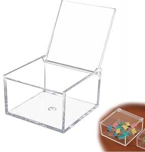 Modern Design Custom Large Square <b>Acrylic</b> Display <b>Box</b> With Hinged <b>Lid</b> - Product Image 3