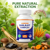 Complexe Shilajit Force Maximale Ashwagandha Rhodiola Ginseng Cordyceps Soutien Énergétique 120 Comprimés Fabriqué en Chine Prix Usine Marque Privée