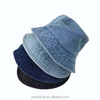Chapeau Bob en Coton Denim Délavé Personnalisable, Pliable, Style Vintage, Protection Solaire, Chapeau de Pêcheur Uni, Idéal pour l'Été, les Activités de Plein Air et la Plage, pour les Marques