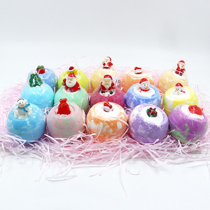 Boules de bain effervescentes de Noël, sels marins 90-100g, Père Noël, sapin de Noël, bonhomme de neige, bottes, bombes de bain aromathérapie - Product Image 2