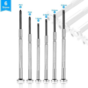 Kit d'outils de réparation d'ordinateur portable de lunettes de bricolage 6 pièces avec tournevis électrique poignée en acier finition chromée Support OEM personnalisable - Product Image 5