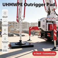 Plaque de support de grue en UHMWPE/HDPE, bloc plastique haute compression avec service de découpe, résistant à l'huile et aux UV pour supports de grue mobile