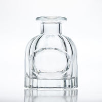 Bouteille de diffuseur de roseaux en verre rond transparent décoratif de luxe, vente en gros, 100ml