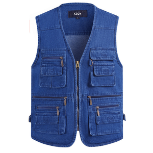 <span class=keywords><strong>Chaleco</strong></span> Multibolsillos para Hombre, 100% Algodón, Estilo Cargo, para Escalada, Pesca, Senderismo, Fotografía, Camping - Product Image 6