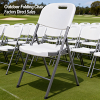 Chaise pliante en plastique blanc pour grands banquets, configuration rapide en rangée