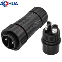 Connecteur étanche en cuivre nickelé à fixation par vis pour boîtier de jonction M25 2 3 4 broches, câble vers panneau, type fixation par vis