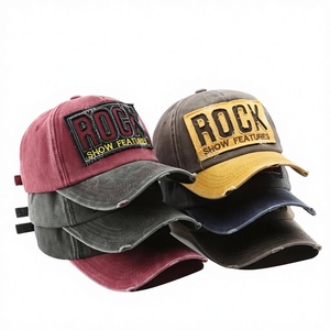 Gorra de Béisbol Vintage de PVC con Patrón de Letras, 6 Paneles, Ajustable, Estilo Rock, Lavada, Casual, Protección Solar, Estilo Retro - Product Image 1