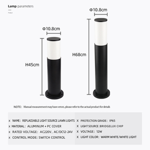 Lampu Taman Luar Ruangan Tahan Air Lampu Bollard Halaman Belakang Lanskap Taman Jalan Masuk Lampu Rumput LED - Product Image 3