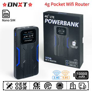 Router de Viaje DNXT con Banco de Energía, Router WiFi Móvil WiFi6 2.4g y 5.8g, WiFi de Bolsillo MTN 10000mAh, AP con Tarjeta SIM, WiFi de Bolsillo para Viajes - Product Image 1