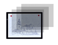 Planche à dessin LED rectangulaire en aluminium ZZFY A0 A1 A2 A3 A4, boîte à lumière pour tatouage, gradation progressive USB, tableau visuel