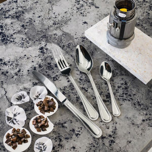 Prix d'usine CRAFTS HUB Ensemble de couverts contemporains en acier inoxydable 304 poli mat, couteau à steak, fourchette de voyage, cuillère, écologique - Product Image 3