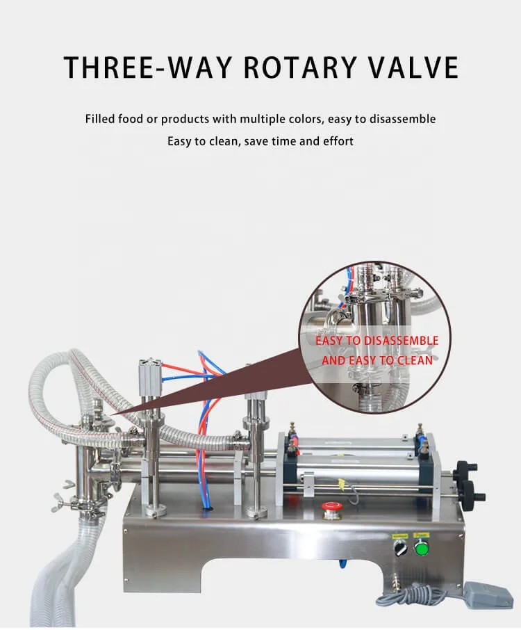 JOYGOAL hot sale high quality manual piston liquid filling machine with two filling heads