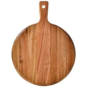Plateau à pizza en bois naturel, antidérapant, durable, facile à nettoyer, lavage à la main uniquement, logo personnalisé, articles de cuisine pour la maison - Product Image 1