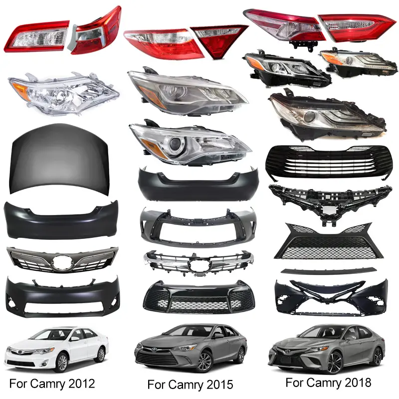 Handa China Autoteile Auto Scheinwerfer Rück leuchte Grill Stoßstange Auto Ersatzteile für Toyota Camry 2012 2015 2018 USA Version