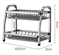 Support de rangement de cuisine en acier inoxydable Support de vidange multifonctionnel pour bols et plats ménagers