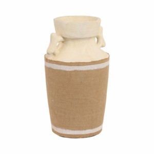 Vaso rustico in terracotta con avvolgimento in juta intrecciata per decorazioni domestiche e uso in soggiorno - Product Image 3