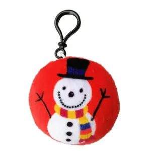 Muestra gratis mini llavero de felpa de Navidad súper suave lindo alce muñeca muñeco de nieve pequeño regalo pequeño colgante decoración de Navidad
