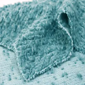 2024 Hot Sale Wholesale Polyester Loop Yarn Circle Fleece Wool Tweed Knitted Fabric For Winter Clothing Home Textile