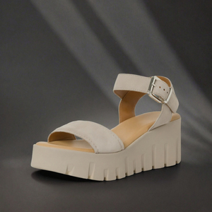 Sandales compensées à plateforme pour femme, à bride cheville, bout ouvert, décontractées et à talons - Product Image 3