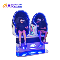 Cinéma d'intérieur de jeu de simulateur de la chaise VR d'oeufs du double des fabricants 9D de la Chine pour l'amusement de parc de trampoline