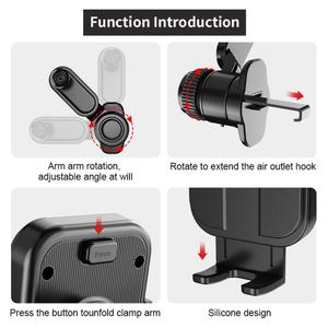 Support d'évent de rotation de 360 degrés support de téléphone de support de voiture support de Smartphone pour téléphone portable de 4.7-6.7 pouces - Product Image 4