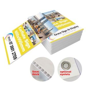 Outdoor <b>Waterproof</b> H Stake Yard Signs for PP Corrugated Plastic with Cutting Processing Service - Product Image 3