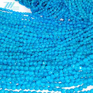 สีเทอร์ควอยซ์ธรรมชาติรูปร่างสีน้ำเงินขนาด4-8มม. ดีไซน์เนอร์แฮนด์เมดของขวัญวันวาเลนไทน์แบบทำมือ - Product Image 4