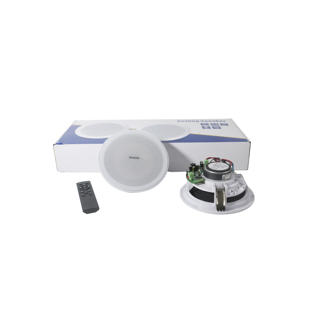 T High Quality 6.5 Inch Active In-ceiling Blue-tooth Speaker with Remote Controller Coaxial 2*25W Ceiling Speakers