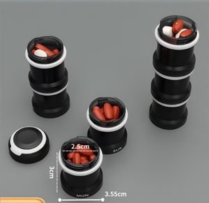 กล่องจัดยาประจำสัปดาห์แบบพกพา น้ำหนักเบา ฝาปิดแบบสแนป - Product Image 3