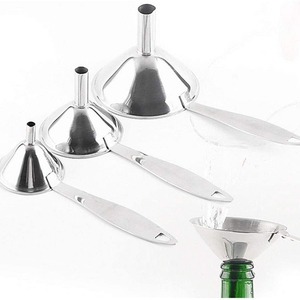 Mini 3-Piece aço inoxidável Funil Set com Long Handle Kitchen Gadgets Dispenser líquido para vazamento de óleo - Product Image 5