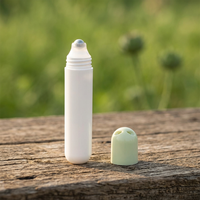 Fourni en usine 18ml PP + 304 bouteille carrée Roll-on bouteilles de distribution de crème pour les yeux bouteilles vides de 5g avec bouchon à vis pour cosmétiques