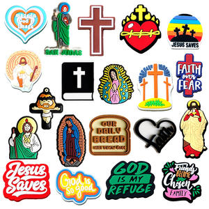 Breloques de chaussures en PVC populaires, à thème religieux, drapeau national, mode, Jésus, pour sabots - Product Image 3