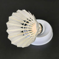 Volant de badminton professionnel No.9 hybride en plumes de canard droites, 2 couches de liège, haute stabilité, vol optimal, écologique