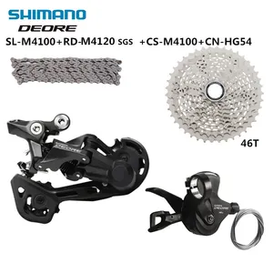 Shimano DEORE M6000 M4100 M4120 M5120 10S Groupset Belakang Shifter 11-46T 11-42T Sunshine Kaset Hg54 untuk MTB Sepeda