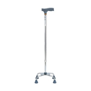 Adjustable Aluminum Alloy Four Corner <b>Walking</b> <b>Stick</b> With Rubber Tips For Elderly Outdoor Use - Product Image 2