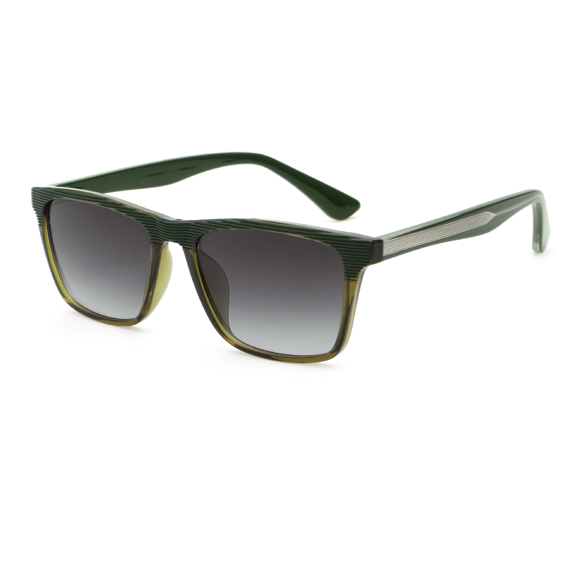 C6 base verte monture vert uni vif verres gris dégradés