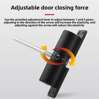 Ferme-porte rond silencieux à force de fermeture réglable, amortisseur de porte à ressort réglable, dispositif de retour de porte réglable