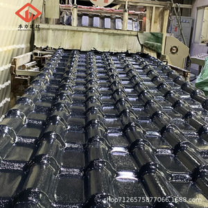 Foshan Resin Roof Tiles ASA986 Corrugated PVC Thickened Synthetic Plastic Tiles For Villas Pavilions Rural Renovation - Product Image 1
