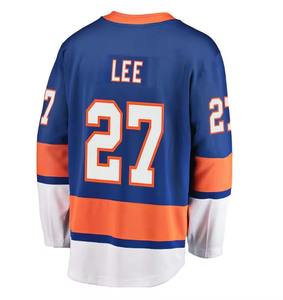 Maillot de hockey sur glace ajusté pour hommes personnalisés ensemble de chaussettes polyester OEM service broderie sublimation nom d'équipe personnalisé - Product Image 3