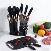 Ensemble d'ustensiles de cuisine en silicone 19 pièces, résistant à la chaleur, antiadhésif, accessoires de cuisine pour la maison et les restaurants