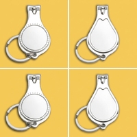 Coupe-ongles, ouvre-bouteille, pince à ongles 3-en-1 en métal, porte-clés, ciseaux coupe-ongles personnalisables avec LOGO