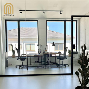 Tùy Chỉnh Bão Tác Động Nhiệt Phá Vỡ Kính Đu Cửa Sổ Nhà Thụ Động Ban Công Nhôm Cửa Sổ Cửa Sổ Với Màn Hình - Product Image 5