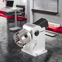 Nouvelle machine de gravure laser haute précision à axe rotatif, machine de marquage à fibre optique, table d'outillage à mandrin 80, plateau de gravure