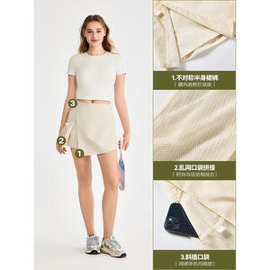 Short de sport deux pièces pour femme amincissant et anti-exposition pour la randonnée en plein air et le yoga d'été - Product Image 6