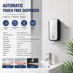 Distributeur de <span class=keywords><strong>savon</strong></span> automatique infrarouge OEM 3 en 1 pour hôtel et maison, 1000 ml, mural, salle de bain - Product Image 2
