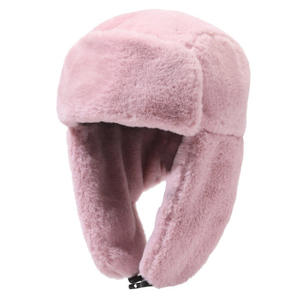 Gorro de ciclismo para hombre y mujer de otoño e invierno, gorro de esquí impermeable con puntas gruesas de piel sintética para las orejas, estilo informal - Product Image 2
