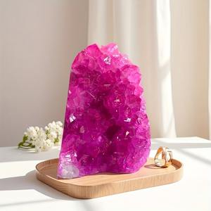 200-300g Cristal de quartz naturel, roches de cristal pour bijoux, pendule en cristal de forme libre, artisanat en cristal, grappe de quartz géode rose - Product Image 1