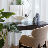 Fauteuil d'appoint de luxe moderne nordique italien de haute qualité, ensemble de 2 avec ottoman